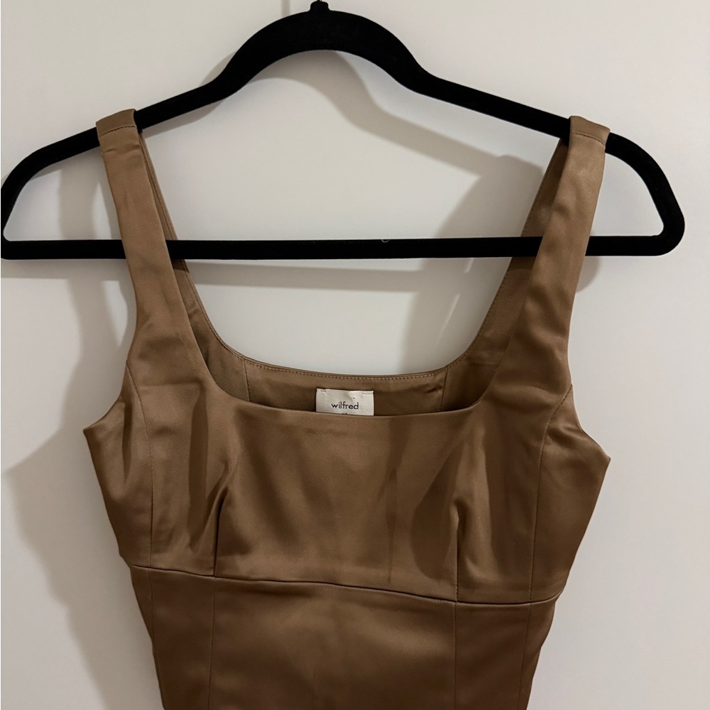 Wilfred Chocolate Brown Satin Top